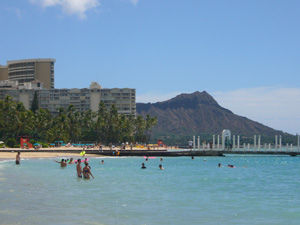 これぞ「ザ・ハワイ」！ず〜っと天気がよくて、毎日ビーチ日和でした